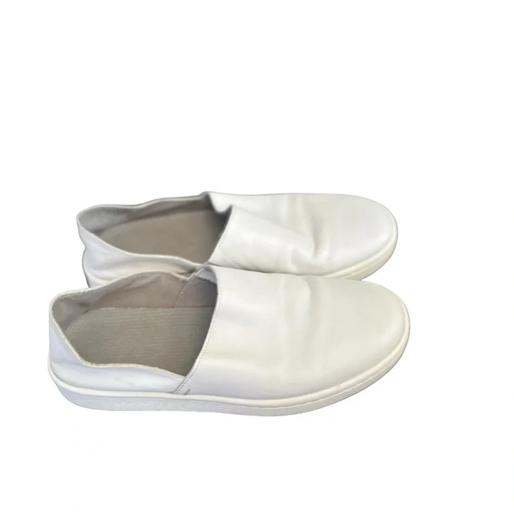 EILEEN FISHER Panda Leather White Sneakers Slip On Shoes